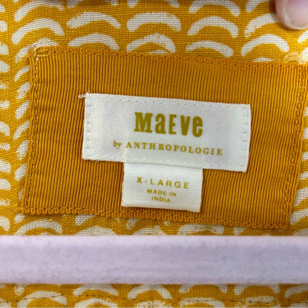 Anthropologie Maeve Classic Surf Shirt In Yellow XL - Picture 10 of 14